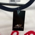 ASOS Koszulka Męskie Biała z Napisem M - zdjęcie 3