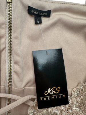 RIVER ISLAND Sukienka Damska Beżowa XL - zdjęcie 3