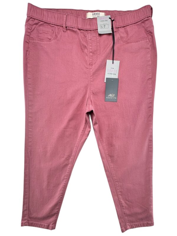 YOURS Jegginsy Damskie Różowe 4XL