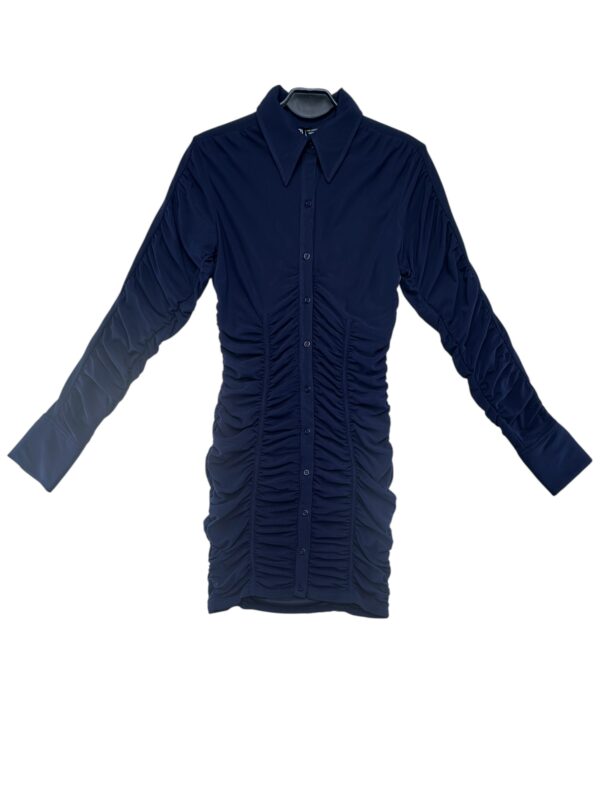 ZARA Koszula Damska Granatowa Marszczona S