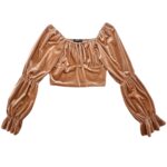 STYLEWISE Bluzka Damska Beżowa S Poliester - zdjęcie 1