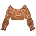 STYLEWISE Bluzka Damska Beżowa S Poliester - zdjęcie 2