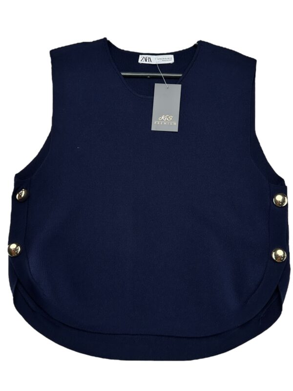 ZARA Kamizelka Damska Niebieska XL