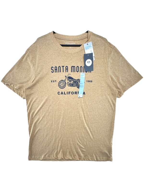 PRIMARK Koszulka Męska Beżowa Nadruk L