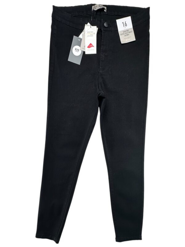 DENIM CO Jeansy Damskie Czarne XXL