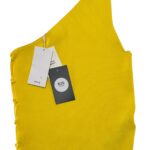 MANGO Top Damski Żółty S Poliester - zdjęcie 1