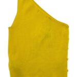 MANGO Top Damski Żółty S Poliester - zdjęcie 2