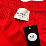 BY O LA LA Spodnie Damskie Czerwone S - zdjęcie 3