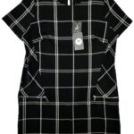 ATMOSPHERE Sukienka Damska Czarna Kratka XXL Poliester - zdjęcie 1