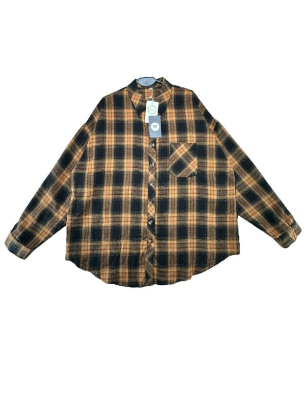 THANKS Koszula Damska Beżowa Kratka XXL