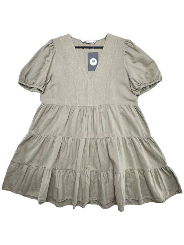 ZARA Sukienka Damska Beżowa S Len