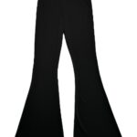 PRETTYLITTLETHING Spodnie Dzwony Damskie Czarne XS - zdjęcie 1