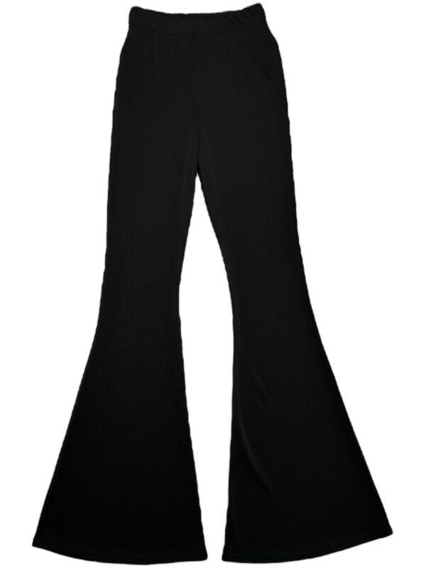 PRETTYLITTLETHING Spodnie Dzwony Damskie Czarne XS