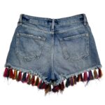 RIVER ISLAND Szorty Damskie Niebieskie Frędzle M - zdjęcie 2