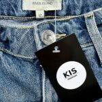 RIVER ISLAND Szorty Damskie Niebieskie Frędzle M - zdjęcie 3