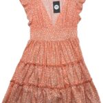 CAMEO ROSE Sukienka Damska Pomarańczowa Kwiaty L - zdjęcie 1