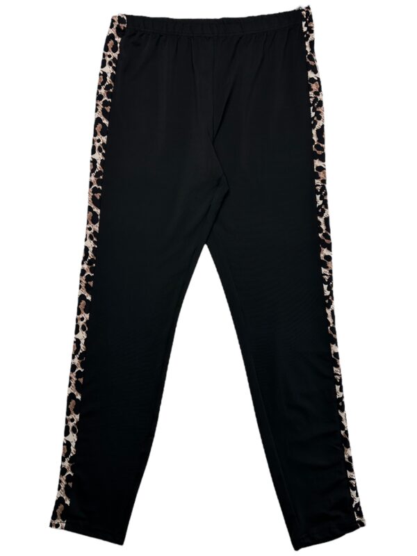 Spodnie Damskie Czarne Zwierzęcy XL