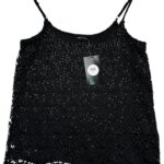 NEW LOOK Bluzka Damska Czarna Koronkowa S - zdjęcie 1