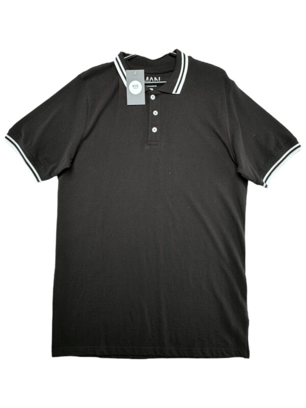 BOOHOOMAN Koszulka Polo Męska Czarna L