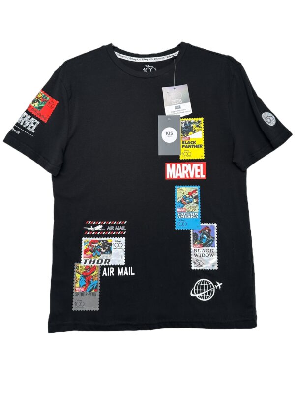 F&F Koszulka Dziecięce Czarna Marvel 140