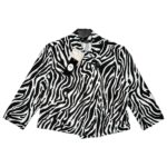 DUNNES STORES Marynarka Damska Czarna Wzór M Len - zdjęcie 1