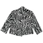 DUNNES STORES Marynarka Damska Czarna Wzór M Len - zdjęcie 2