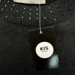 OASIS Sweter Damski Czarny Rękawy z siateczki S - zdjęcie 3