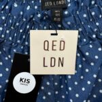 QED LONDON Szorty Damskie Niebieskie w Groszki S - zdjęcie 3