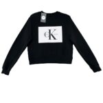 CALVIN KLEIN JEANS Bluza Damska Czarna XS Logo - zdjęcie 1