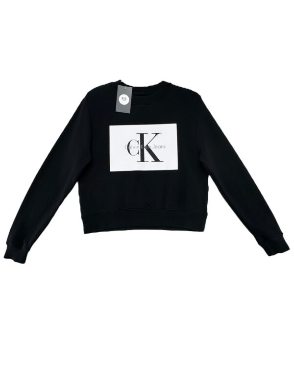 CALVIN KLEIN JEANS Bluza Damska Czarna XS Logo