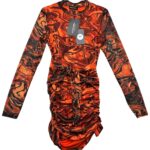 PRETTYLITTLETHING Sukienka Damska Pomarańczowa L Poliester - zdjęcie 1