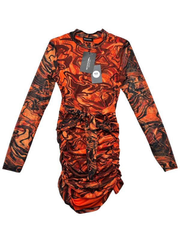 PRETTYLITTLETHING Sukienka Damska Pomarańczowa L Poliester