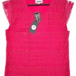 GERARD Bluzka Damska Różowa Koronkowa L - zdjęcie 1