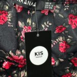 NAANAA Top Damski Czarny Kwiatowy S - zdjęcie 3