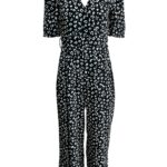 BRAVE SOUL Kombinezon Damski Czarny Wzorzysty M - zdjęcie 1