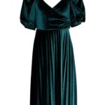 ASOS Sukienka Damska Zielona Welurowa M - zdjęcie 1