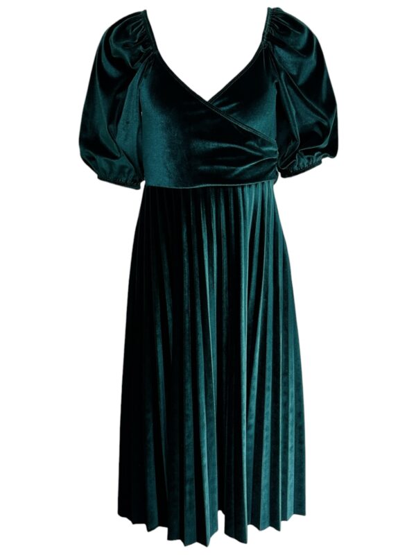 ASOS Sukienka Damska Zielona Welurowa M