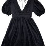 RIVER ISLAND Sukienka Damska Czarna Haft XS - zdjęcie 1