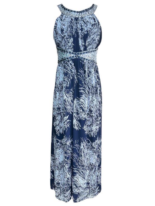 QUIZ Sukienka Damska Niebieska Maxi 3XL Poliester