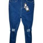 BOOHOO Jeansy Damskie Niebieskie XXL - zdjęcie 1