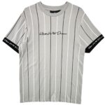 KING WILL DREAM Koszulka Męska Szara Paski S - zdjęcie 1