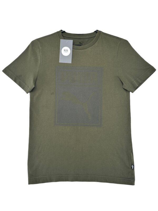 PUMA Koszulka Dziecięca Zielona Logo 152