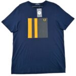 FRED PERRY Koszulka Męska Niebieska M - zdjęcie 1