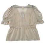 Bluzka Damska Beżowa Koronkowa L - zdjęcie 2