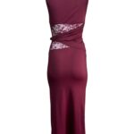 SHEIN BAE Sukienka Damska Bordowa Koronka S - zdjęcie 2