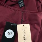 SHEIN BAE Sukienka Damska Bordowa Koronka S - zdjęcie 3