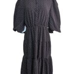 AX PARIS Sukienka Damska Czarna Groszki XL - zdjęcie 1