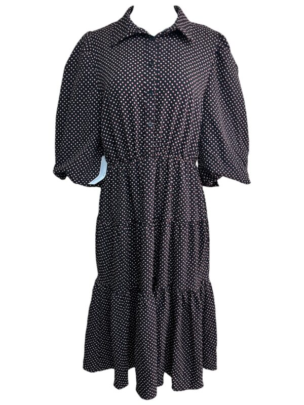 AX PARIS Sukienka Damska Czarna Groszki XL