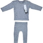 F&F Komplet Dziecięcy Niebieski Paski 86 - zdjęcie 1