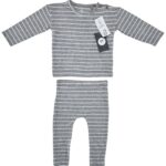 F&F Komplet Dziecięcy Szary Paski 86 - zdjęcie 1